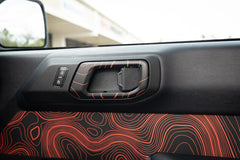 Topo Interior Door Handle Overlays - 2021+ Bronco - StickerFab