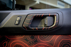 Topo Interior Door Handle Overlays - 2021+ Bronco - StickerFab