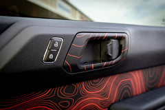 Topo Interior Door Handle Overlays - 2021+ Bronco - StickerFab