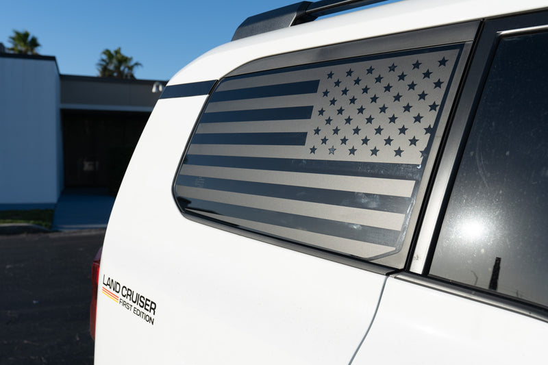 American Flag Rear Window Overlays - 2024+ Land Cruiser / GX 550