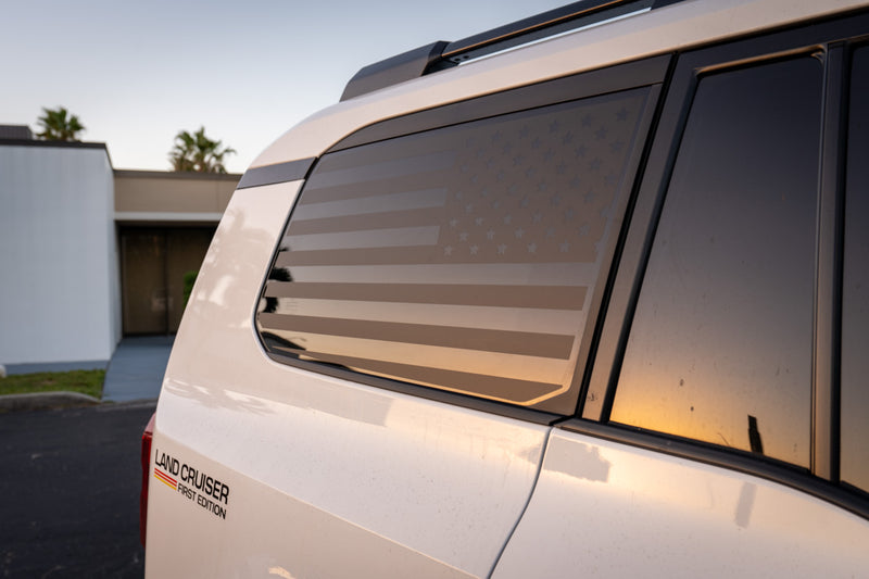 American Flag Rear Window Overlays - 2024+ Land Cruiser / GX 550