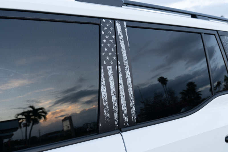 American Flag B Pillar Overlays - 2024+ Land Cruiser / GX 550