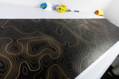 Topographic Map Premium Print Vinyl Rolls (3' or 6') - Matte Finish