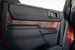 Topo Rear Interior Upper Door Card Insert Overlays (Printed Series) - 2021+ Bronco 4 Door - StickerFab