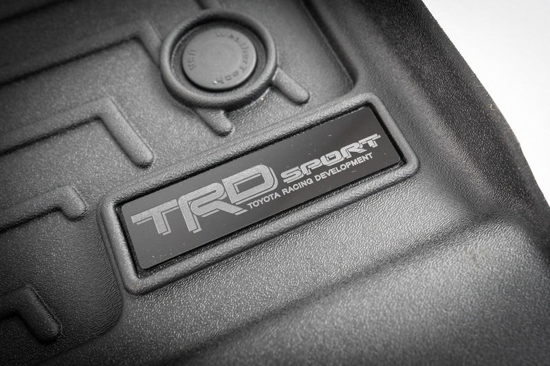 "TRD Sport" Weathertech Floor Mat Logo (Etched Acrylic) - Universal - StickerFab