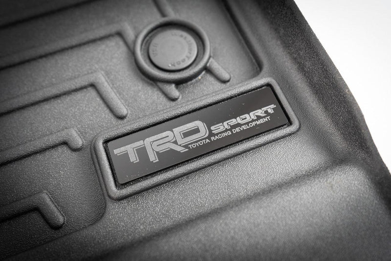 "TRD Sport" Weathertech Floor Mat Logo (Etched Acrylic) - Universal - StickerFab