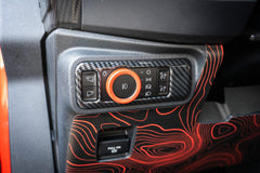 OSD ABS Light Switch Trim (Carbon Hydrographics) - 2021+ Bronco / Bronco Sport / 2022+ Maverick - StickerFab