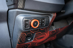 OSD ABS Light Switch Trim (Carbon Hydrographics) - 2021+ Bronco / Bronco Sport / 2022+ Maverick - StickerFab