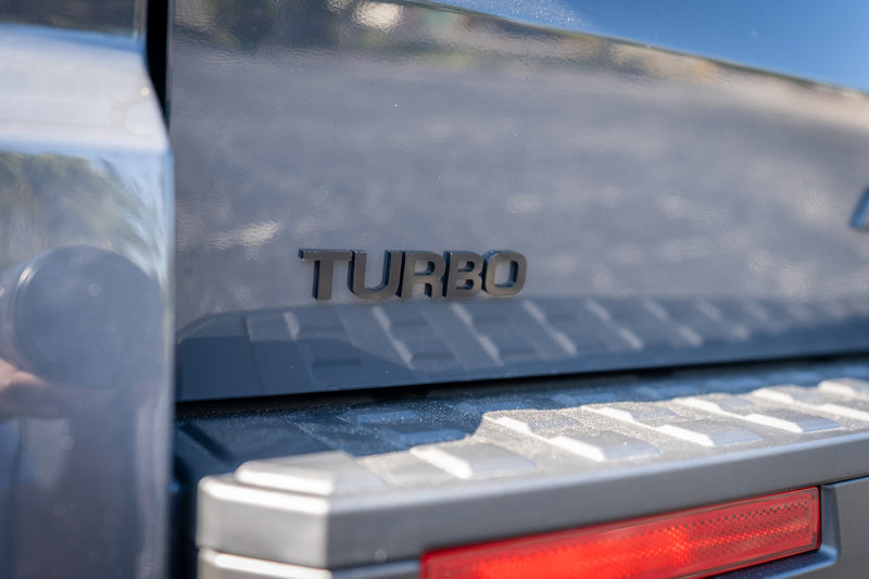 "TURBO" LC 250 Acrylic Laser Series Tailgate Badge - 2024+ Land Cruiser / Tacoma / 2025+ 4Runner