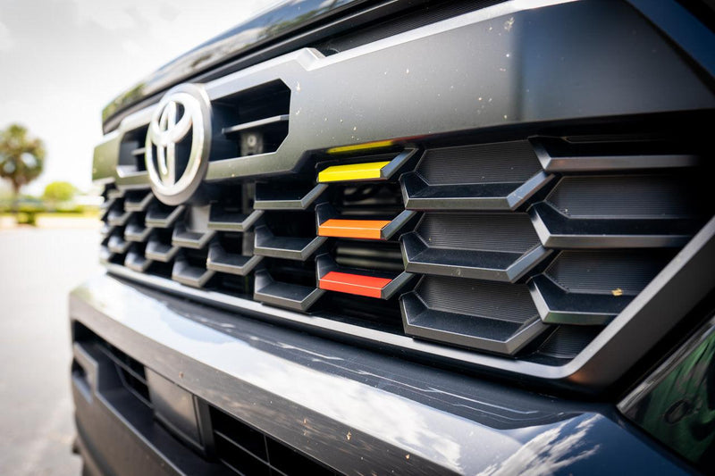 TRD Style Heritage Grille Tri Bar Overlays - 2024+ Tacoma - StickerFab