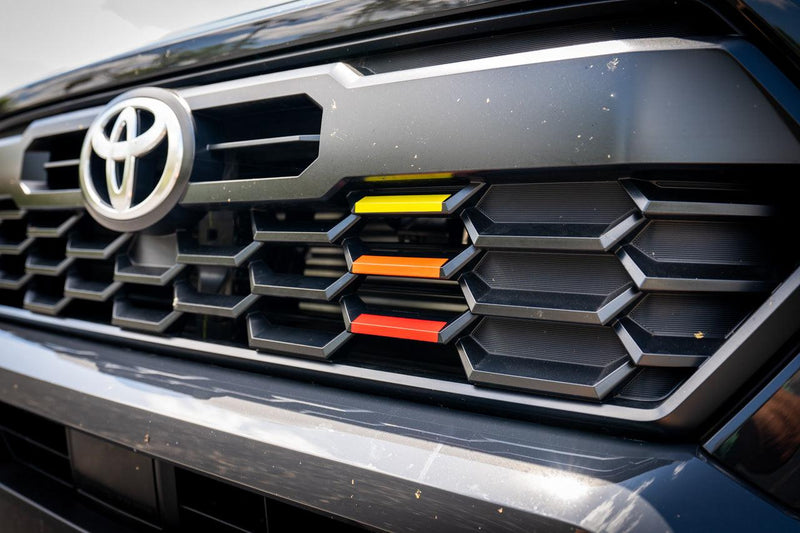 TRD Style Heritage Grille Tri Bar Overlays - 2024+ Tacoma - StickerFab