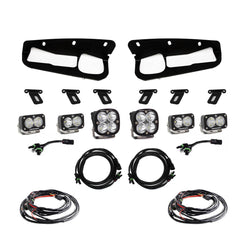 Baja Designs Squadron Sport / Dual S2 Sport Triple Bumper Fog Light Kit - 2021+ Bronco (HD Modular Bumper) - StickerFab