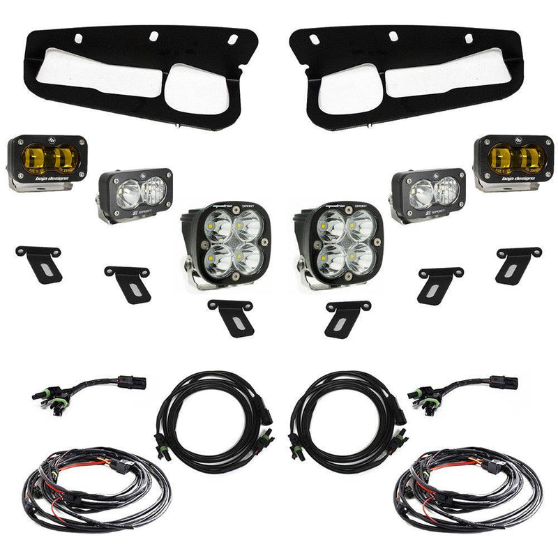 Baja Designs S2 SAE "Sportsmen" Triple Fog Pocket Light Kit - 2021+ Bronco (HD Modular Bumper) - StickerFab