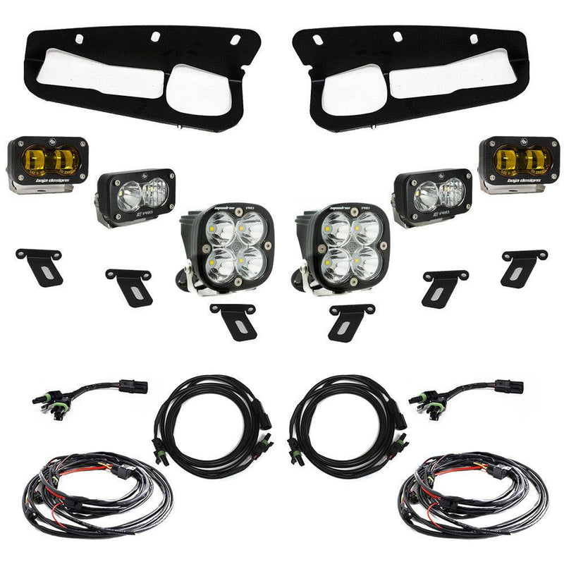 Baja Designs S2 SAE "Pro" Triple Fog Pocket Light Kit - 2021+ Bronco (HD Modular Bumper) - StickerFab