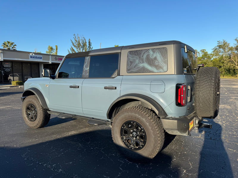 Topo Hardtop Side Window Overlays - 2021+ Bronco 4 Door