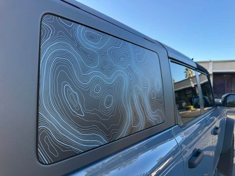 Topo Hardtop Side Window Overlays - 2021+ Bronco 4 Door