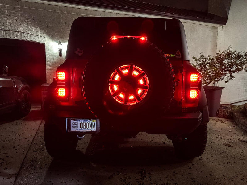 OS Lighting Spare Tire Wheel Ring Third Brake Light - *2021+ Bronco - StickerFab