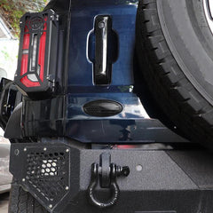 OSD American Flag Gloss Black Rear Oval ABS Overlay - 2021+ Bronco / Bronco Sport - StickerFab