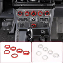 OSD Climate Control / Center Dash Aluminum Knob Rings - 2024+ Grenadier - StickerFab