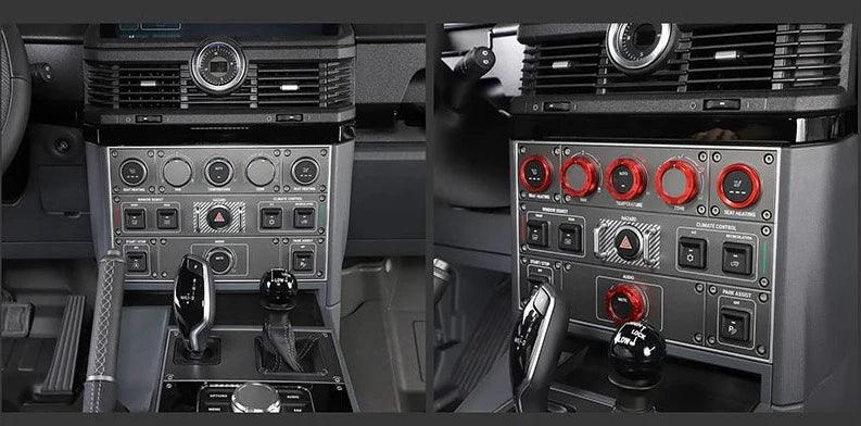 OSD Climate Control / Center Dash Aluminum Knob Rings - 2024+ Grenadier - StickerFab