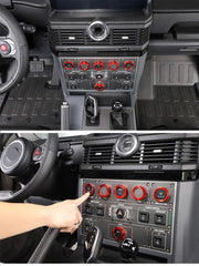 OSD Climate Control / Center Dash Aluminum Knob Rings - 2024+ Grenadier - StickerFab