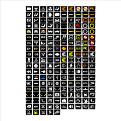 Printed Series Auxiliary Switch Labels (Upfitter) - 2017-2020 F-150 Raptor, 2017-2022 F-250 / F-350 Super Duty / 2024+ Grenadier - StickerFab