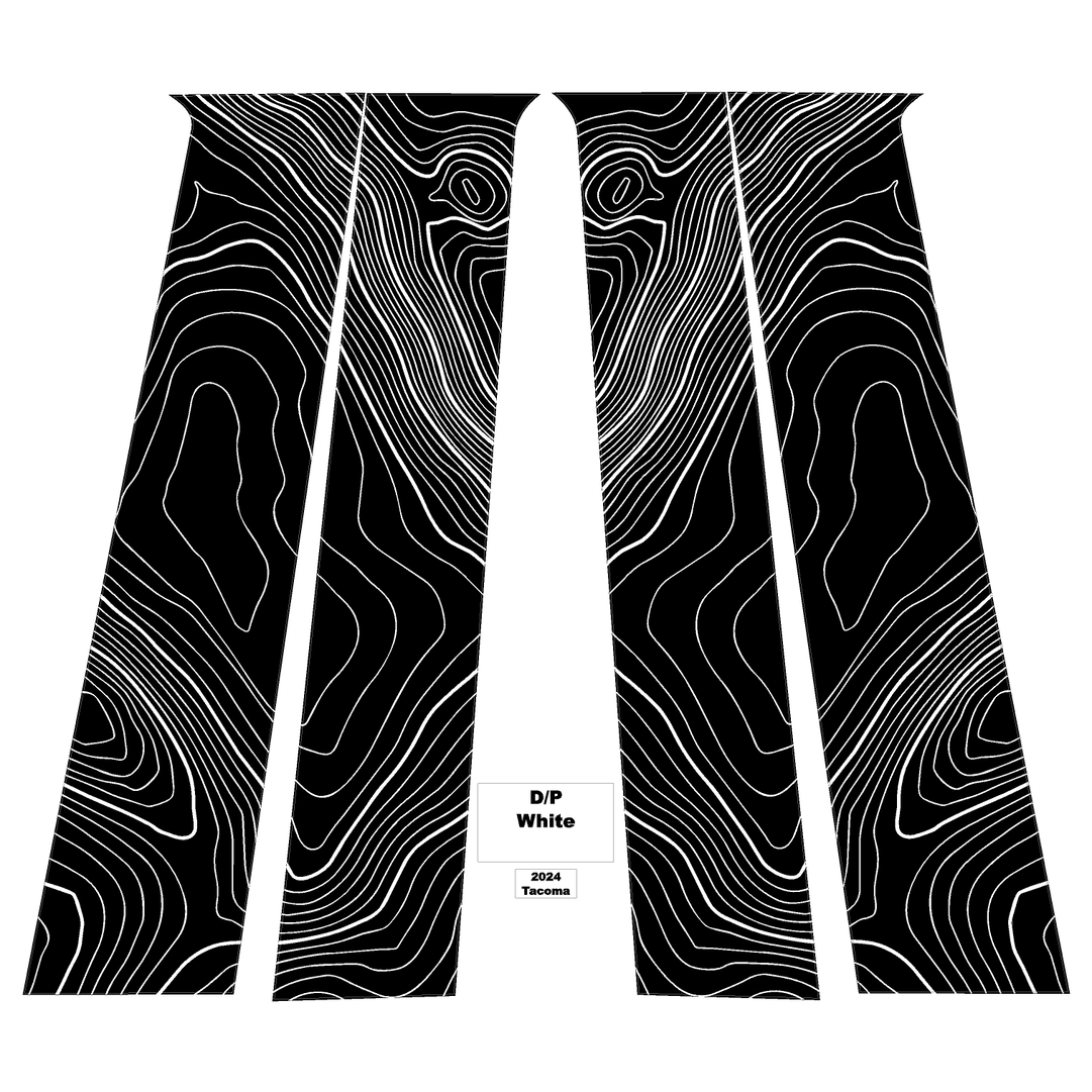 Topo B Pillar Overlays - 2024+ Tacoma Double Cab / 2025+ 4Runner