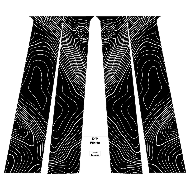Topo B Pillar Overlays - 2024+ Tacoma Double Cab / 2025+ 4Runner