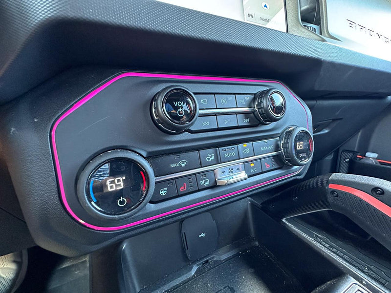 AC Controls Outline - 2021+ Bronco - StickerFab