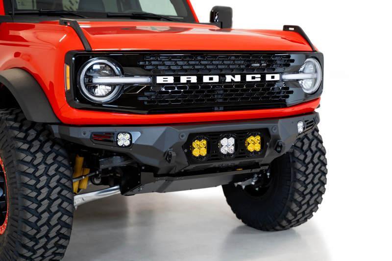 Addictive Desert Designs Bomber Front Bumper (w/ 3 Baja Designs LP4 Mounts) - 2021+ Bronco - StickerFab