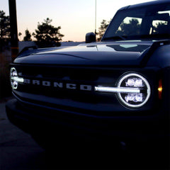 AlphaRex Nova Series Quad Projector LED Headlights - 2021+ Bronco - StickerFab