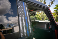 American Flag B Pillar Protection Kit (Printed Series) - 2021+ Bronco 4 Door - StickerFab