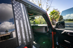 American Flag B Pillar Protection Kit (Printed Series) - 2021+ Bronco 4 Door - StickerFab