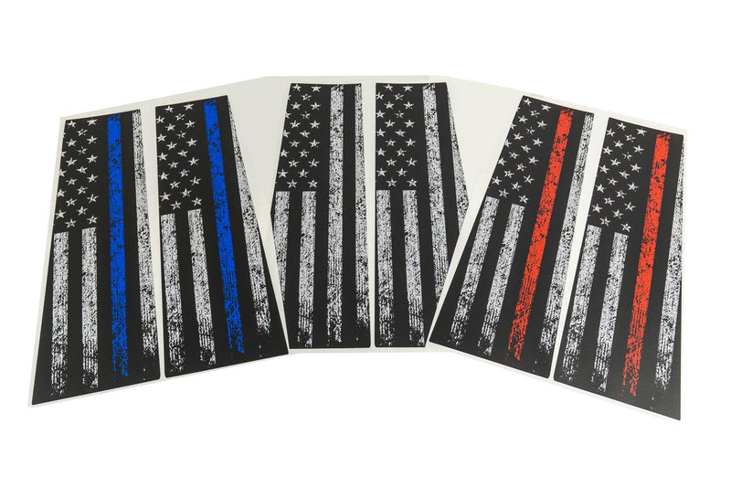 American Flag B Pillar Protection Kit (Printed Series) - 2021+ Bronco 4 Door - StickerFab