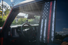 American Flag B Pillar Protection Kit (Printed Series) - 2021+ Bronco 4 Door - StickerFab