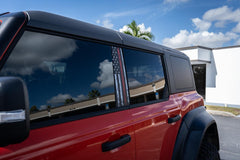 American Flag B Pillar Protection Kit (Printed Series) - 2021+ Bronco 4 Door - StickerFab