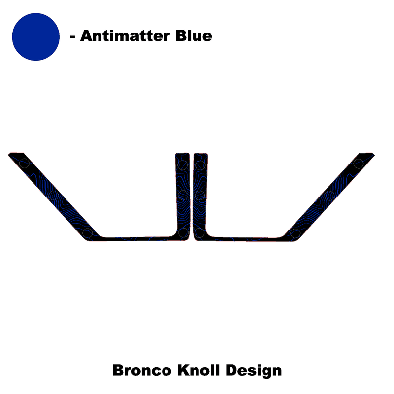 Topo Front Door Net Trim Overlay Kit (Printed Series) - 2021+ Bronco - StickerFab