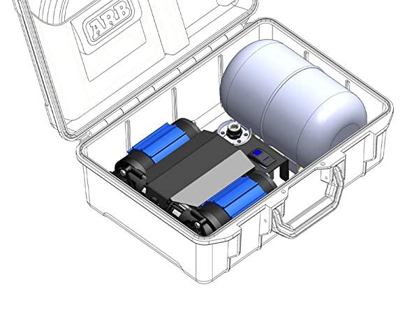 ARB Portable Twin Motor Air Compressor w/ Tank Kit - Universal - StickerFab