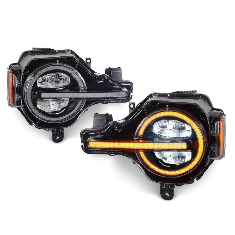 Archaic R Style High Output LED Headlights - 2021+ Bronco - StickerFab