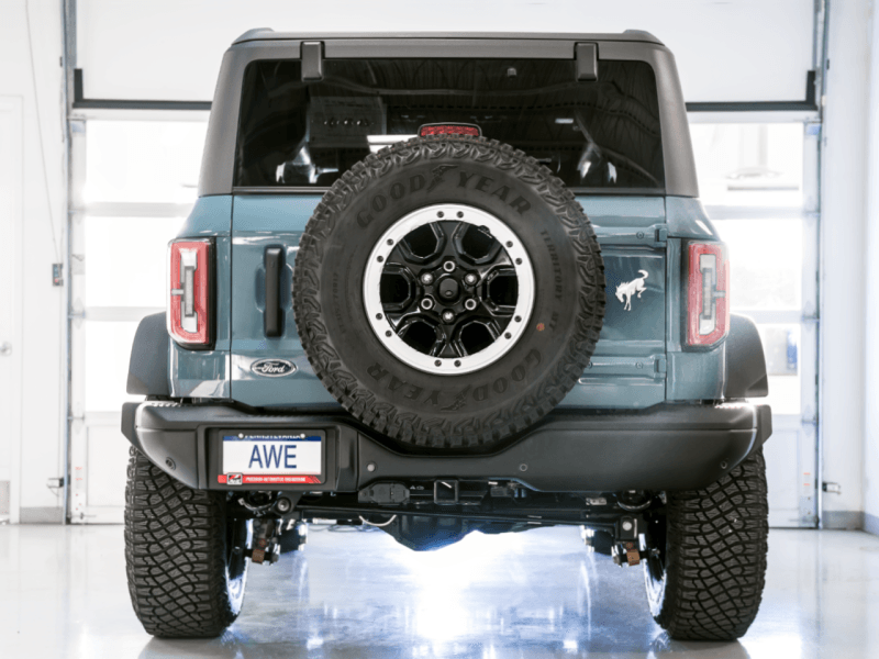 AWE Tuning 0FG Exhaust (No Tips) w/ Bash Guard - 2021+ Bronco 2.3L/2.7L - StickerFab