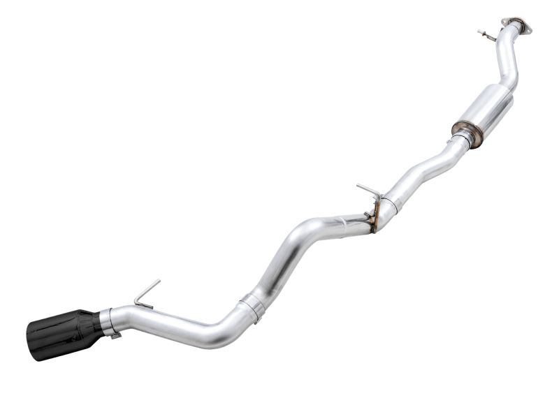 AWE Tuning 0FG Single Rear Exit Exhaust w/5" Diamond Black Tip & Bash Guard - 2021+ Bronco 2.3L/2.7L - StickerFab