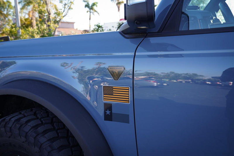 Badlands Fender Badge Overlays - 2021+ Bronco - StickerFab