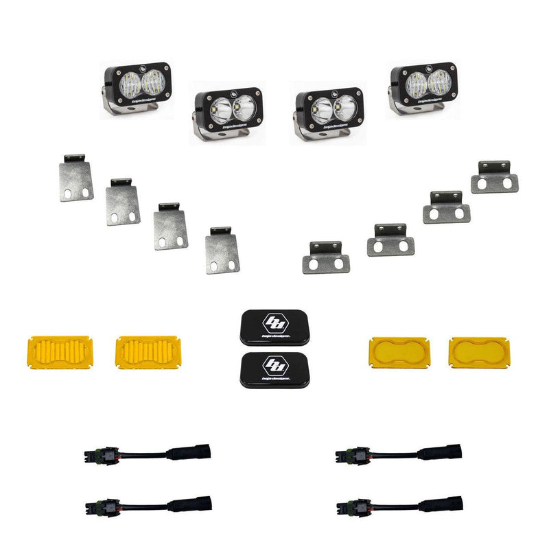 Baja Designs S2 Pro Dual Fog Pocket Light Upgrade Kit - 2021+ Bronco Raptor - StickerFab