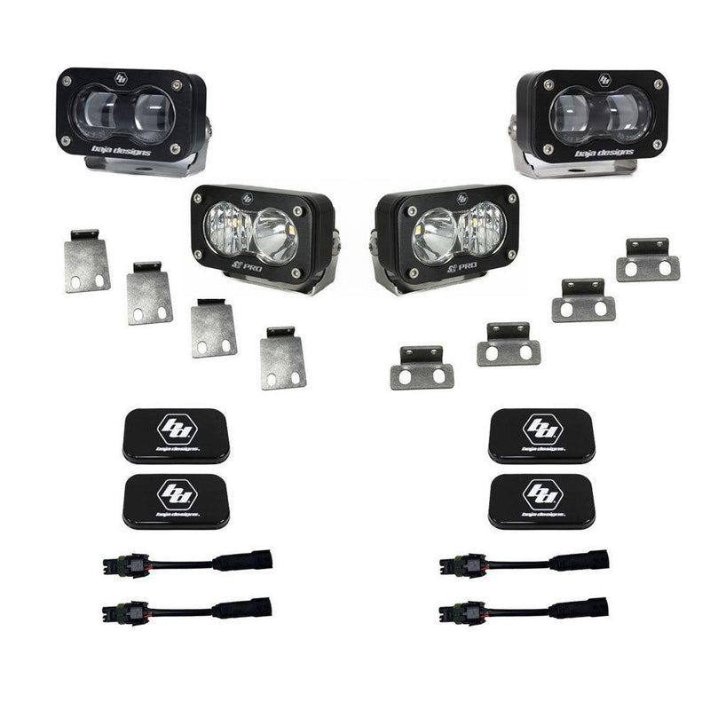 Baja Designs SAE/S2 Pro Fog Pocket Light Upgrade Kit - 2021+ Bronco Raptor - StickerFab