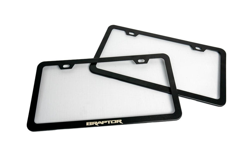 "Braptor" License Plate Frame - Black, Pair - StickerFab