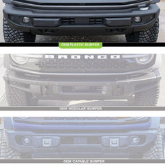 Baja Designs 6XL Linkable Bumper Light Kit - 2021+ Bronco (OE Plastic Bumper) - StickerFab