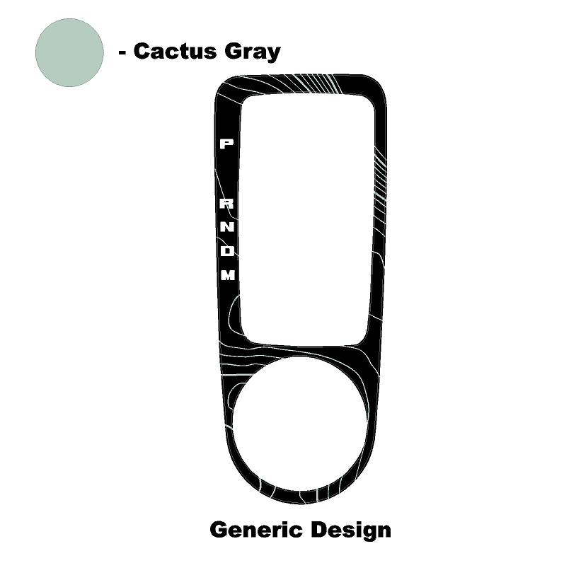 Topo Automatic Shifter Overlay (Printed Series) - 2021+ Bronco Automatic - StickerFab