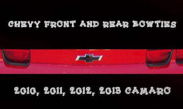 Chevy Cararo Bowtie Vinyl Insert - 2010-2013 Camaro FRONT / REAR - StickerFab