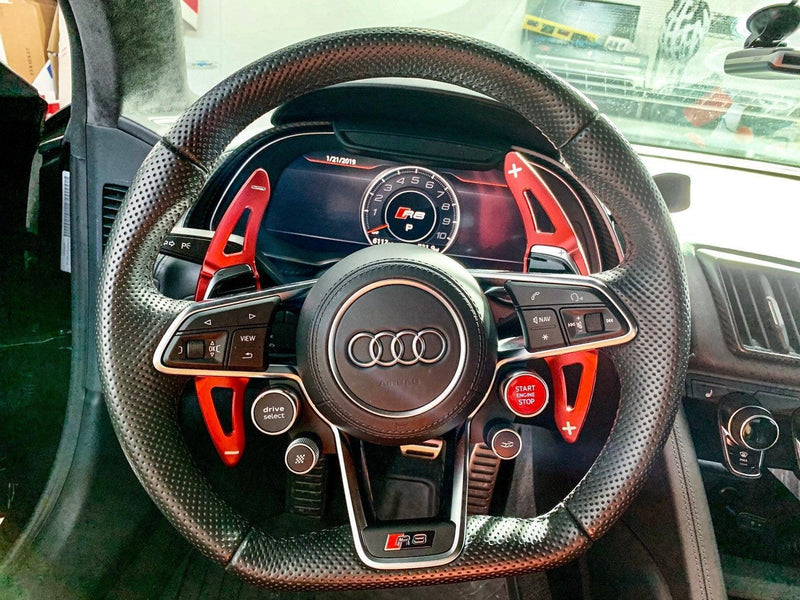 CNC Audi DSG Shifter Paddle Extensions - 17 R8 V10+ RS3 TTRS RS5 - StickerFab