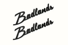Cursive Fender Emblems (Badlands, Moab, Texas, etc) - Universal - StickerFab